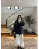 Black Belted Mid-Length Trench Coat