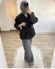 Black Belted Mid-Length Trench Coat