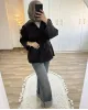 Black Belted Mid-Length Trench Coat