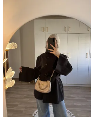 Dark Brown Long Belted Coat