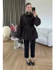 Dark Brown Long Belted Coat