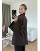 Dark Brown Long Belted Coat