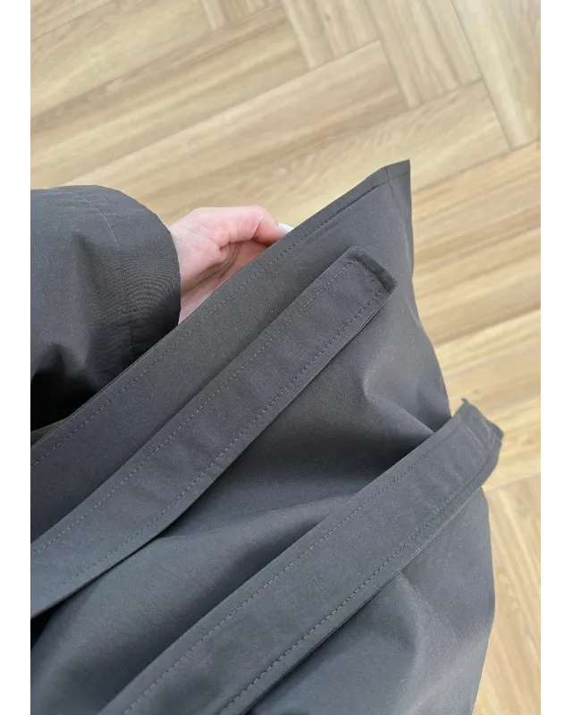 Dark Brown Long Belted Coat