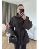 Dark Brown Long Belted Coat