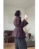 Dark Plum Long Belted Coat