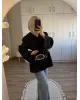 Black Long Belted Coat