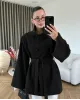 Black Long Belted Coat