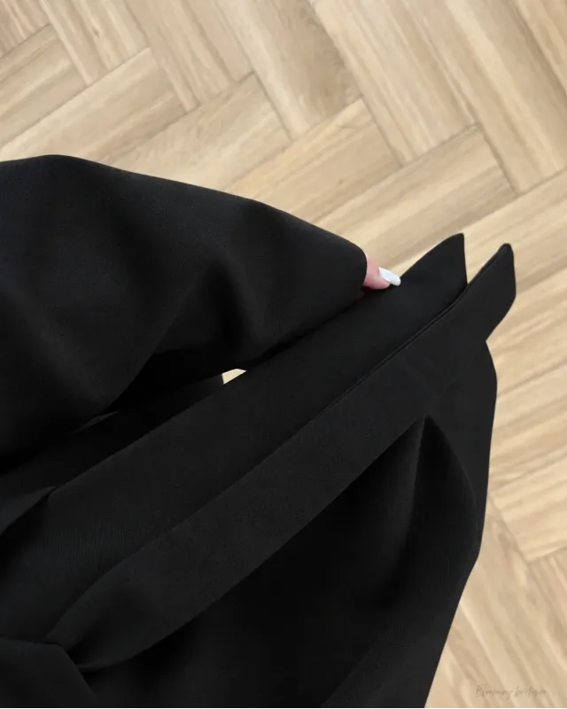 Black Long Belted Coat