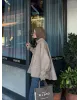 Mink Beige Belted Oversized Jacket