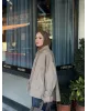 Mink Beige Belted Oversized Jacket