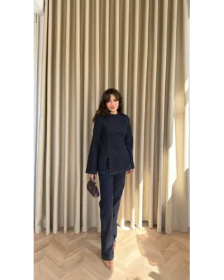 Navy Blue Denim Set