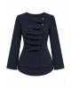 Navy blue Waist-Fit Cardigan