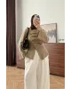 Beige Waist-Fit Cardigan