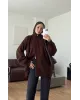 Double-Zip Knit Cardigan –Brown