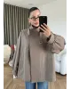 Belted High-Neck Mocha Jacket