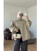 Belted High-Neck Beige Jacket