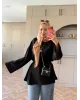 Valley Black Tie-Front Oysh Sweatshirt