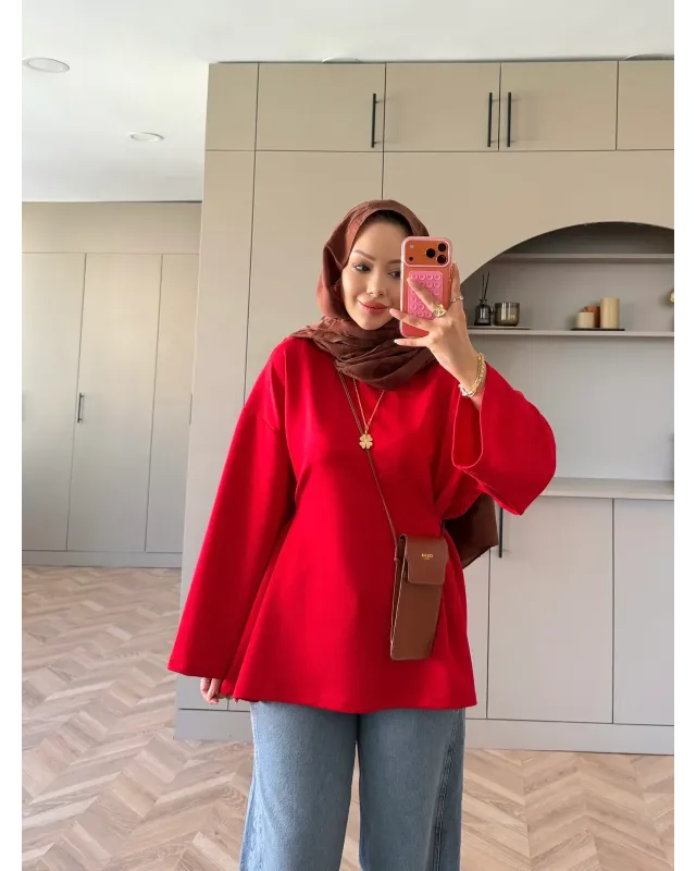 Valley Red Tie-Front Oysh Sweatshirt