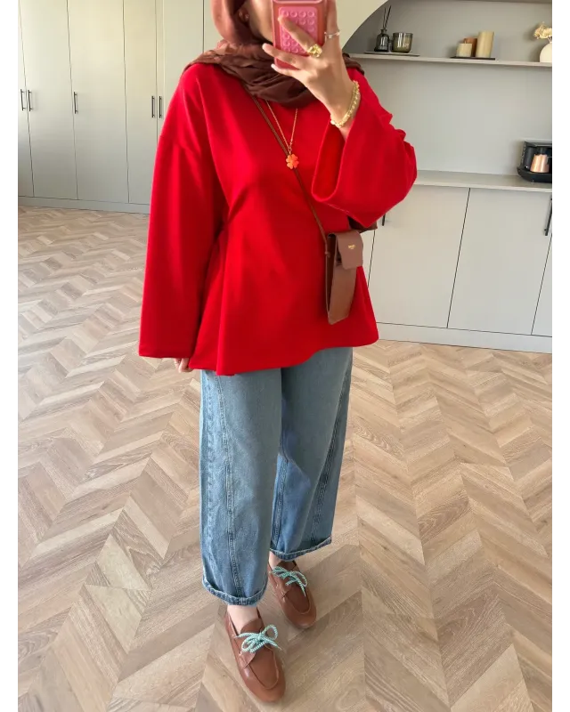 Valley Red Tie-Front Oysh Sweatshirt