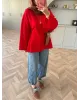 Valley Red Tie-Front Oysh Sweatshirt