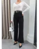 High-Waisted Wide-Leg Jeans with Belt
