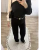 High-Waisted Wide-Leg Jeans with Belt