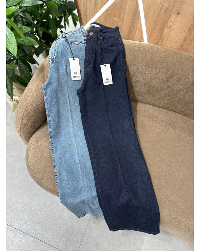 Crease-Front Jeans –Deep Navy