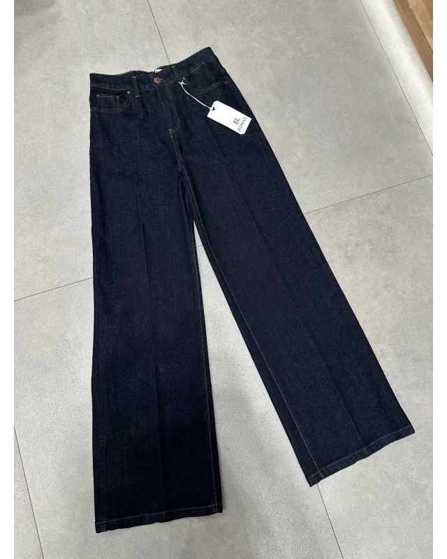 Crease-Front Jeans –Deep Navy