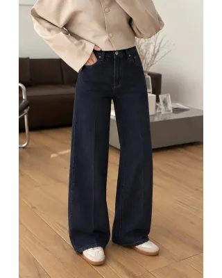 Crease-Front Jeans –Deep Navy