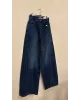 Double-Panel Wide-Leg Jeans – Dark Indigo