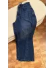 Double-Panel Wide-Leg Jeans – Dark Indigo