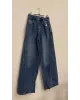 Double-Panel Wide-Leg Jeans – Medium Blue