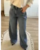 Double-Panel Wide-Leg Jeans – Medium Blue