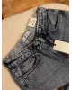 Layered-Waist Design Jeans