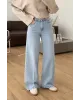 Crease-Front Jeans – Icy Light Blue