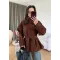 Chocolate Brown Belted Suede Jacket