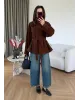 Chocolate Brown Belted Suede Jacket