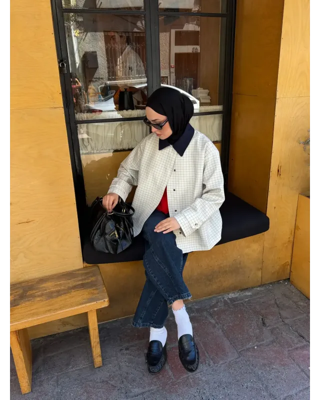Navy Plaid Jacket