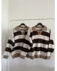 Brown & Cappuccino Striped Knit Sweater
