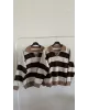 Brown & Cappuccino Striped Knit Sweater