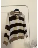 Brown & Cappuccino Striped Knit Sweater