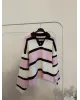 Pink & Brown Striped Knit Sweater