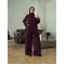 Dark Berry Double-Zip Structured Knit Set