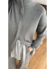 Grey Double-Zip Structured Knit Set