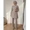 طقم  كريب جورجيت - البيج